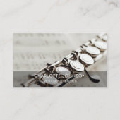 Woodwind Leraar Elegante Moderne Fluit Black&White Visitekaartje (Voorkant)