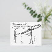 Woodwinds Rule, Brasses Drool Briefkaart (Staand voorkant)