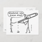 Woodwinds Rule, Brasses Drool Briefkaart (Voorkant / Achterkant)