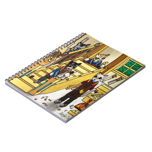 Woodwork Joinery Cats Notitieboek (Linkerzijde)