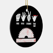 Woodworker Carpenter Rock Paper Table Saw Funny Keramisch Ornament (Rechts)