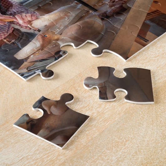 Woodworker - Carving - Carving a duck Legpuzzel (Zijkant)