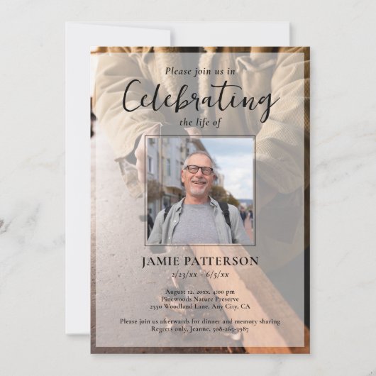 Woodworker Celebration of Life Photo Funeral Kaart (Voorkant)