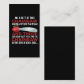 Woodworker Chainzaag lumberjack Logger Forest Visitekaartje (Voorkant / Achterkant)