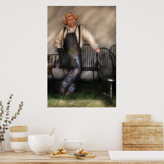 Woodworker - De Stoel Maker Poster (Keuken)