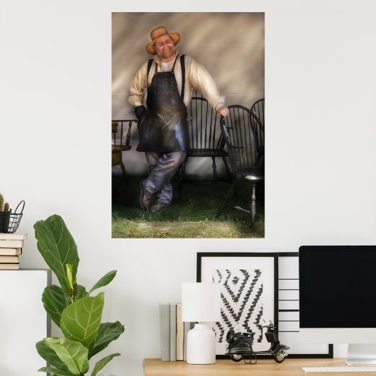 Woodworker - De Stoel Maker Poster (Thuiskantoor)