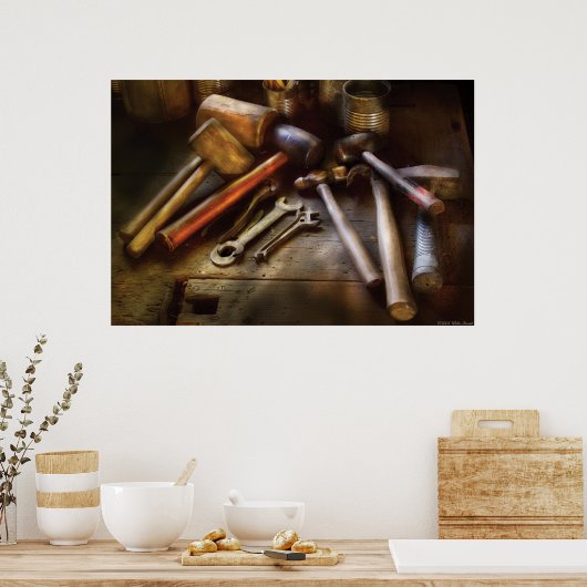 Woodworker - Een Collectie van Hammers Poster (Keuken)