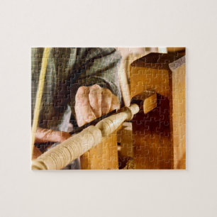 Woodworker - Een spindle vormen Legpuzzel