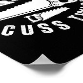 Woodworker Funny Woodworking Quote Measure Once Cu Poster (Hoek)