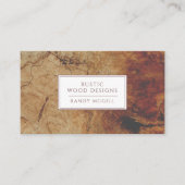Woodworker Rustic Wood Business Card Visitekaartje (Voorkant)