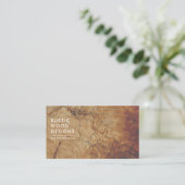 Woodworker Rustic Wood Visitekaartje (Staand voorkant)
