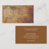 Woodworker Rustic Wood Visitekaartje (Voorkant / Achterkant)