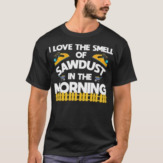 Woodworker Sawsel Funny Apparel grappige uitlating T-shirt (Voorkant)