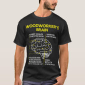 Woodworker's Brain Grappig Houtbewerking Carpenter T-shirt (Voorkant)