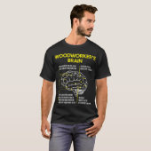 Woodworker's Brain Grappig Houtbewerking Carpenter T-shirt (Voorkant volledig)