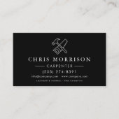 Woodworking Carpenter Carpentry QR Code Visitekaartje (Voorkant)