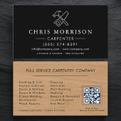Woodworking Carpenter Carpentry QR Code Visitekaartje