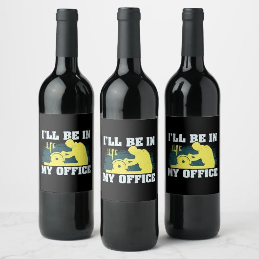 Woodworking Carpenter Gift Wijn Etiket (Flessen)