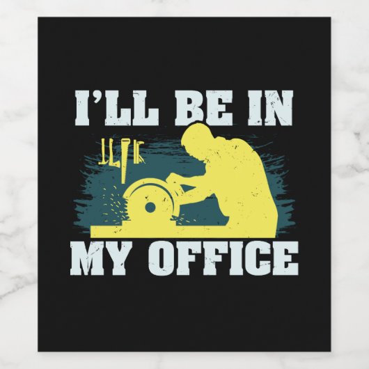 Woodworking Carpenter Gift Wijn Etiket (Enkel label)