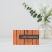 Woodworking Contractor Business Card Template Visitekaartje (Staand voorkant)