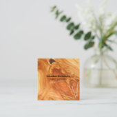Woodworking Craftsman Fined Wood Knot QR Code Vierkante Visitekaartje (Staand voorkant)