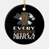 Woodworking Gift Keramisch Ornament (Voorkant)