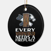 Woodworking Gift Keramisch Ornament (Links)