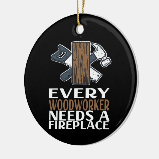 Woodworking Gift Keramisch Ornament (Links)