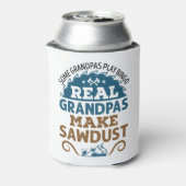 Woodworking Grandpa Real Grandpas Make Sawsel Blikjeskoeler (Blikje Achterkant)
