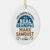 Woodworking Grandpa Real Grandpas Make Sawsel Keramisch Ornament (Rechts)