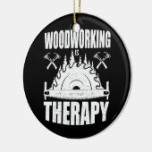 Woodworking is Therapy Woodlaborant Keramisch Ornament (Links)