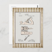  Woodworking Plane Patent Briefkaart (Voorkant / Achterkant)