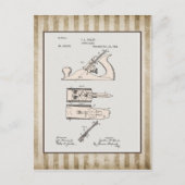  Woodworking Plane Patent Briefkaart (Voorkant)