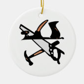 Woodworking Tools Keramisch Ornament (Voorkant)