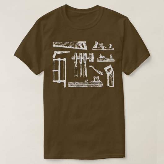  Woodworking Tools T-shirt (Design voorkant)