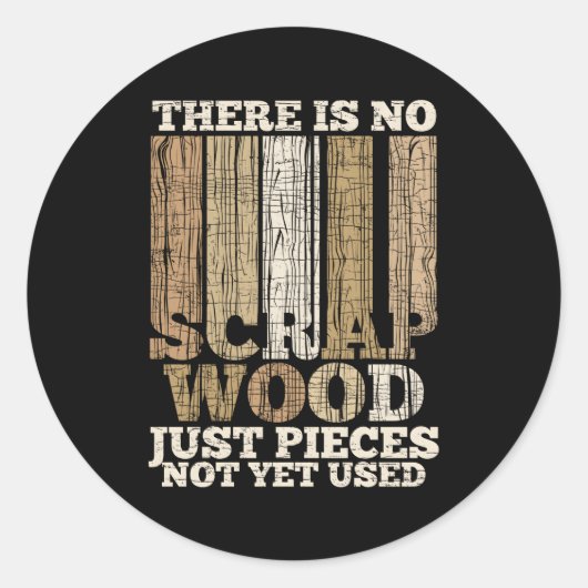 Woodworking Woodworking Carpenter Ronde Sticker (Voorkant)