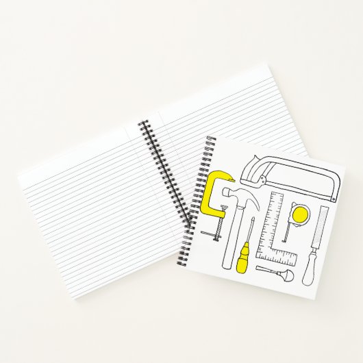 Woodworklaptop Notitieboek (Binnen)