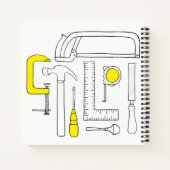 Woodworklaptop Notitieboek (Achterkant)