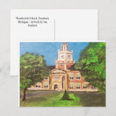 Woodworth School - Dearborn, Michigan, Verenigde S Briefkaart (Voorkant / Achterkant)