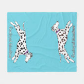 Woodwynd Dalmatians black & liver Fleece Deken (Voorkant (Horizontaal))