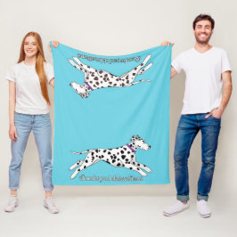 Woodwynd Dalmatiërs zwart & lever Fleece Deken