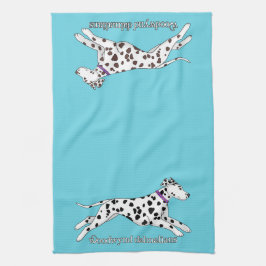 Woodwynd Dalmatiërs zwart & lever Theedoek