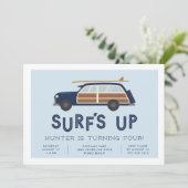 Woody Car Birthday Party - Uitnodiging (Staand voorkant)