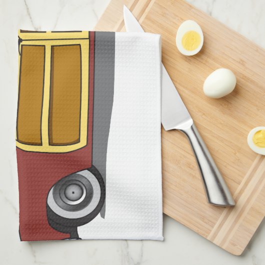 Woody Car Theedoek (Quarter Fold)