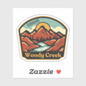 Woody Creek, Colorado Sticker (Vel)