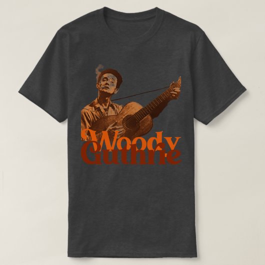 Woody Guthrie Sepia Fade T-shirt (Design voorkant)