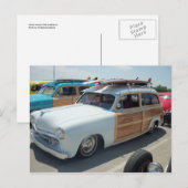 Woody met surfboard. briefkaart (Voorkant / Achterkant)