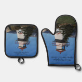 Woody Point Vuurtoren NL/Labrador Ovenwant & Pannenlap Set (Voorkant)