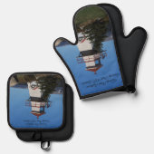 Woody Point Vuurtoren NL/Labrador Ovenwant & Pannenlap Set (Voorkant / Achterkant)