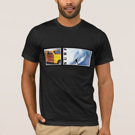 Woody retro Surf T-shirt (Voorkant)